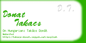 donat takacs business card