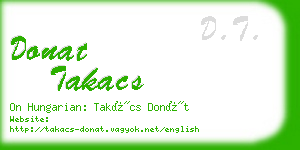 donat takacs business card